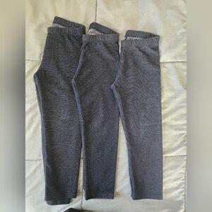 3 Cat and Jack Toddler Girl Leggings- Indigo Color- Size 4T